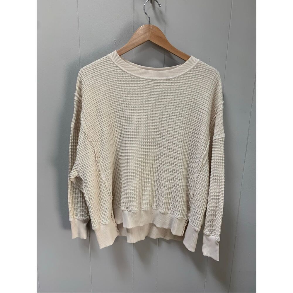 American Eagle This Feels Seriously Lived-In Sweater Womens Waffle Pullover XXS